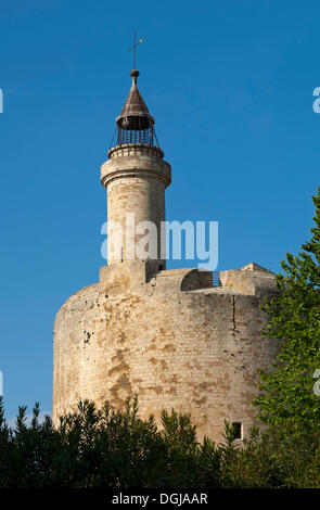 Torre di costanza, Tour de Costanza, Aigues-Mortes, Regione Languedoc-Roussillon, Francia Foto Stock