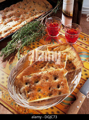 Pane di rosmarino piccante, Italia. Foto Stock