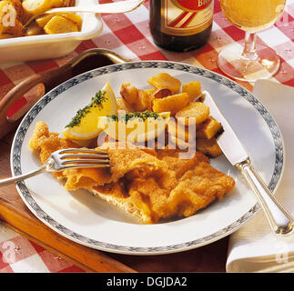 Wiener Schnitzel, Austria. Foto Stock