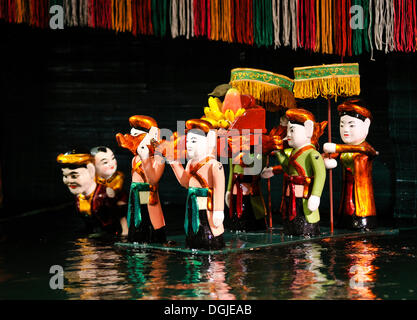 Marionette, Thang Long acqua Puppet Theatre, Hanoi, Vietnam del Nord, Vietnam, sud-est asiatico Foto Stock