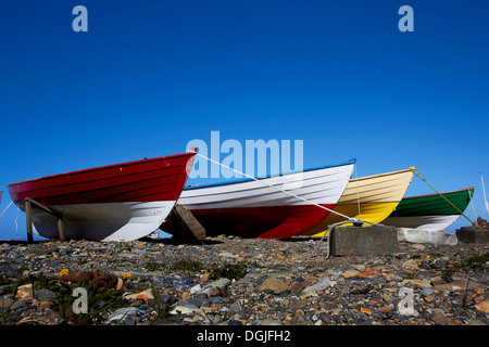 Barche da pesca a Sandwick. Foto Stock