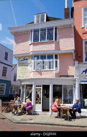 Cafe a Faversham. Foto Stock