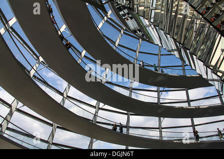 Cupola del Reichstag, interno, Berlino Foto Stock