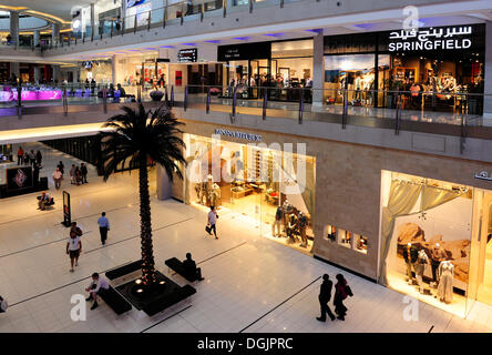 Dubai Mall, il più grande centro commerciale in tutto il mondo, Dubai, Emirati Arabi Uniti, Medio Oriente Foto Stock