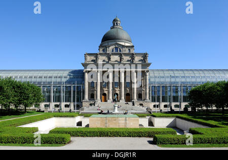 Bayerische Staatskanzlei bavarese, Cancelleria dello Stato, giardino Hofgarten, Monaco di Baviera Foto Stock