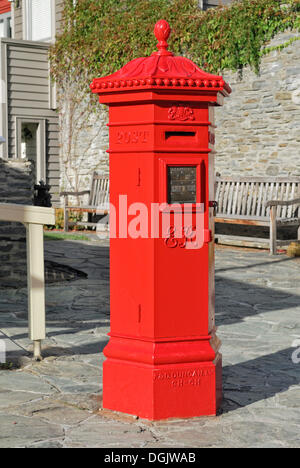 Historic letter box, Buckingham Street, Arrowtown, Isola del Sud, Nuova Zelanda Foto Stock