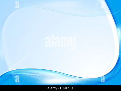 Blue design ondulato. Eps vettore 10 Foto Stock