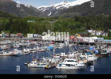 Ketchikan Harbor in Alaska. Foto Stock