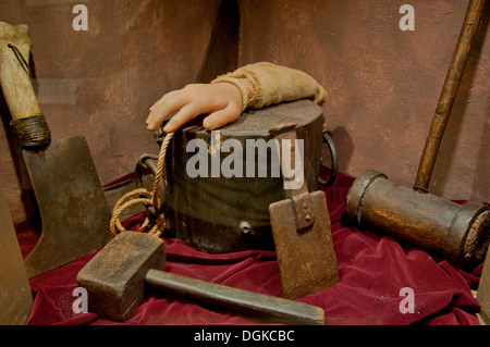 Presso il museo delle torture Foto Stock