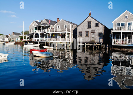 Old North Wharf a Nantucket Island. Foto Stock