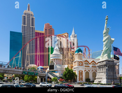 New York-New York Hotel e Casino, Las Vegas Boulevard South (striscia), Las Vegas, Nevada, STATI UNITI D'AMERICA Foto Stock