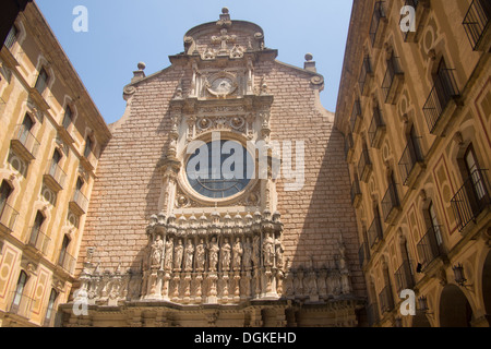 Abbazia Benedettina Santa Maria de Montserrat', a Montserrat, la Catalogna, Spagna. Foto Stock