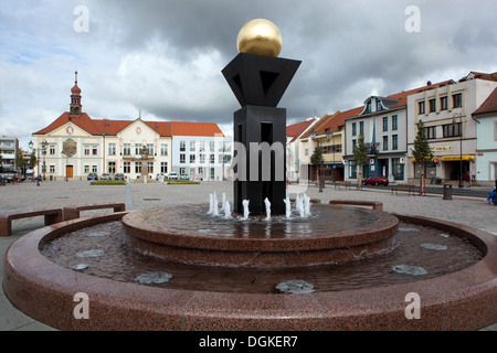 Brandýs Nad Labem square, piccola cittadina vicino a Praga , Repubblica Ceca Foto Stock