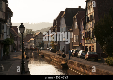 Elk213-1457 Francia, Alsazia, Wissembourg, Quartier du Bruch, le case patrizie Foto Stock