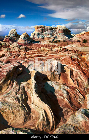 Una vista della tasca bianco formazioni rocciose. Foto Stock