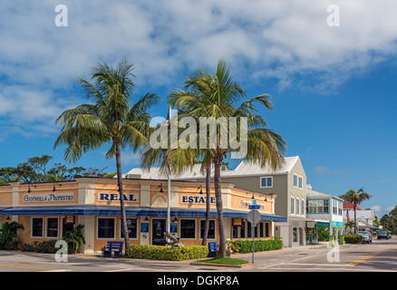 Un agenzia immobiliare in Boca Grande su Gasparilla Island in Florida. Foto Stock