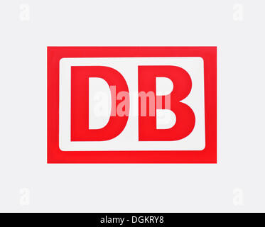 DB, Deutsche Bahn, Ferrovie tedesche, logo Foto Stock