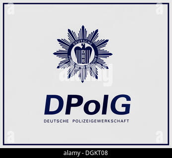 Segno, Deutsche Polizeigewerkschaft DPolG, Tedesco Sindacato della Polizia Foto Stock