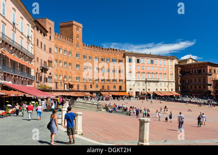 Piazza del Campo a Siena. Foto Stock