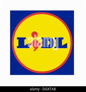 Il logo, Lidl, alimentare la catena di sconto, supermercato Foto Stock