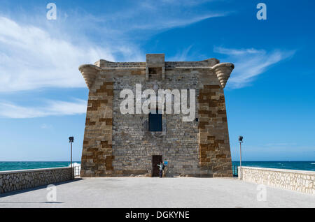 Torre di Ligny o Torre di Ligny, ora un museo, fortificazioni cittadine di mare, Trapani, Sicilia, Italia Foto Stock