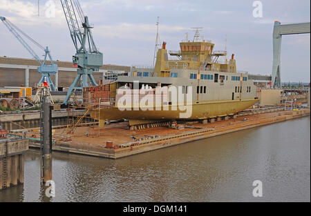 Scafo, negozio cantiere, Neuenfelde, Amburgo, PublicGround Foto Stock