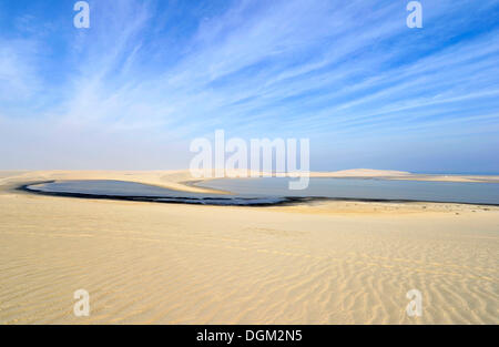 Khor Al Udeid Beach, Khor El Deid, Inland Sea, miracolo nel deserto del Qatar, emirato del Qatar, Golfo Persico, Medio Oriente e Asia Foto Stock