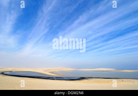 Khor Al Udeid Beach, Khor El Deid, Inland Sea, miracolo nel deserto del Qatar, emirato del Qatar, Golfo Persico, Medio Oriente e Asia Foto Stock