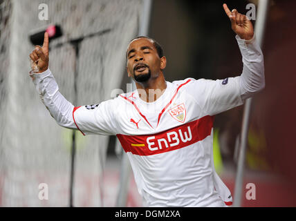 CACAU, VfB Stuttgart, celebrando un obiettivo Foto Stock