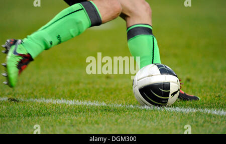 Obiettivo-kick, calcio Foto Stock