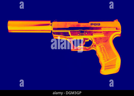 Walther PKK pistola con silenziatore Foto Stock