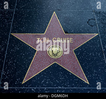 Terrazzo star per Tom Cruise, categoria film, Walk of Fame, Hollywood Boulevard, Hollywood, Los Angeles, California Foto Stock