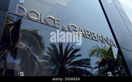 Dolce & Gabbana store, Rodeo Drive, lo shopping di lusso street, Beverly Hills, Los Angeles, California, Stati Uniti d'America Foto Stock