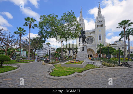 Parque Seminario, Parque Bolivar o Parque de las Iguana, Iguana Park, Guayaquil, Ecuador, Sud America Foto Stock