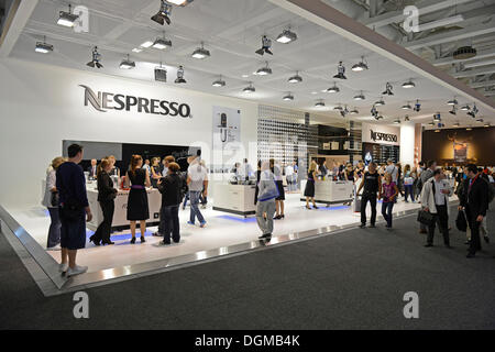 Lo stand di Nespresso all'Internationale Funkausstellung, IFA 2012, Berlin Foto Stock