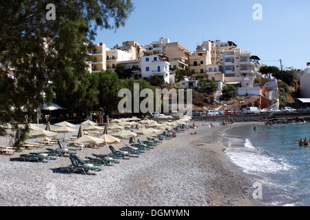 Spiaggia di KITROPLATIA AGIOS NIKOLAOS CRETA Foto Stock