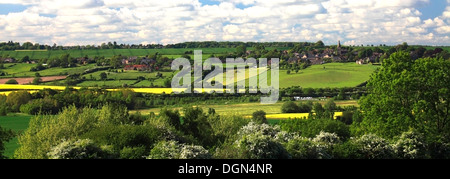 Estate vista sul fiume Welland valley, Seaton village, Rutland County, Inghilterra; Gran Bretagna; Regno Unito Foto Stock