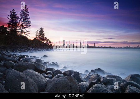 Burleigh Point, Gold Coast, Australia. Foto Stock