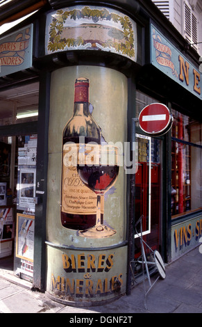 Wine shop a Parigi, Francia Foto Stock
