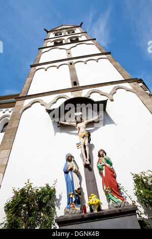 Tardo romanico di San Severo Chiesa dal 1236 sulla Marktplatz square, Boppard, Renania-Palatinato Foto Stock