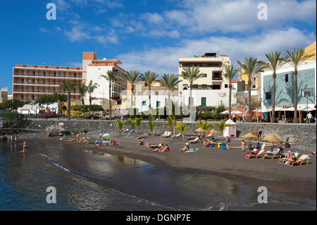 Spiaggia, la passeggiata di San Juan, Tenerife, Isole Canarie, Spagna, Europa Foto Stock