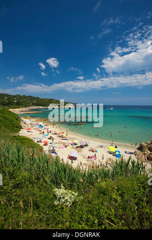 Spiaggia di Escalet, Saint-Tropez, Dipartimento del Var, Regione Provence-Alpes-Côte d'Azur, in Francia Foto Stock