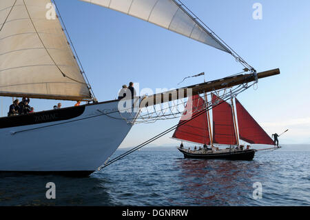 Zodiac, Port Townsend Imbarcazione in legno Festival, punto Hudson, Marina Port Townsend, Washington, USA, America Foto Stock