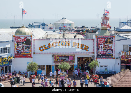 Inghilterra, East Anglia, Essex, Clacton-on-Sea, ingresso a Clacton Pier Foto Stock