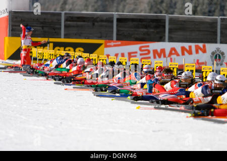 Coppa del Mondo di biathlon, presso il poligono di tiro, Anterselva, provincia di Bolzano, Italia, Europa Foto Stock