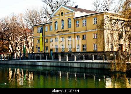 Museo alpino sul fiume Isar, Monaco di Baviera Foto Stock