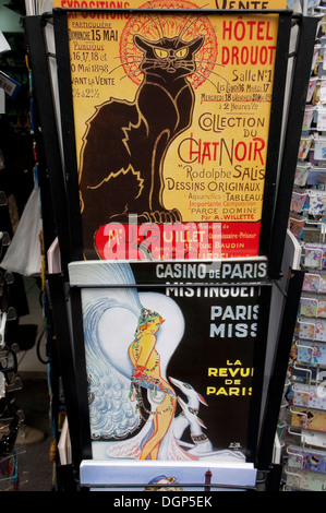 Teatro di Souvenir shop poster in Montmartre, Parigi Foto Stock