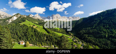 Gruppo del Catinaccio montagne, il Catinaccio, vicino a Tires Dolomiti, Trentino Alto Adige, Italia, Europa Foto Stock