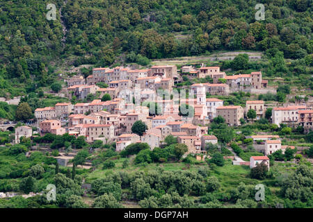 Ota, Gorges de Spelunca, Corsica, Francia, Europa Foto Stock