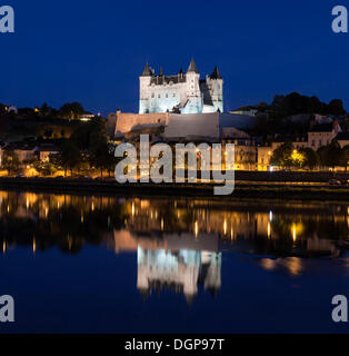 Château de Saumur, Pays de la Loire, dipartimento di Maine et Loire, Francia, Europa Foto Stock